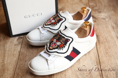 GUCCI Ace Motivo Tigre bianca in pelle Scarpe Ginnastica Uomo UK 8.5 US 9.5  | eBay