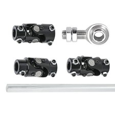 Steering Box U Joint 36 Steel Steering Shaft 34 Support Bearing Gm - Black