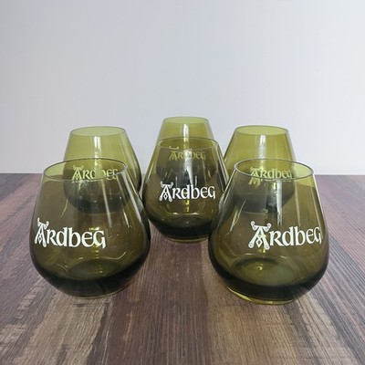 ARDBEG Collectible Scotch Whiskey Green 4  Drinking Glasses Set Of 6