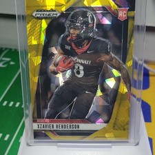 Panini 2025 Prizm Draft Picks Gold Cracked Ice Rookie Xzavier Henderson #15
