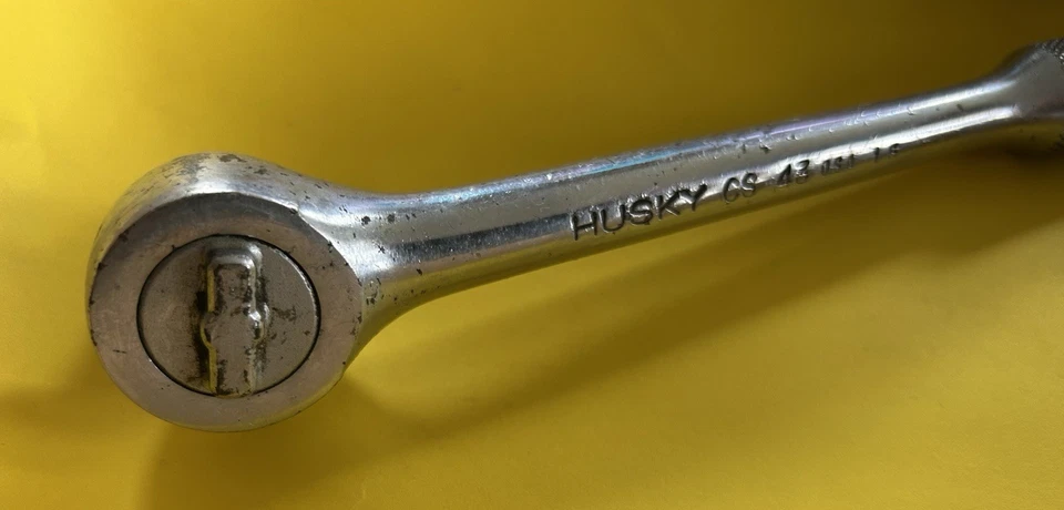 Husky CS-43   1/2" Drive Knurled Handle Ratchet Made in USA    10" Long - Image 4 of 4