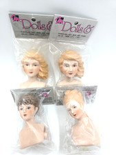 Vtg Mangelsen Porcelain Lady Head  Hands Busts Doll Making Supplies - Lot of 4