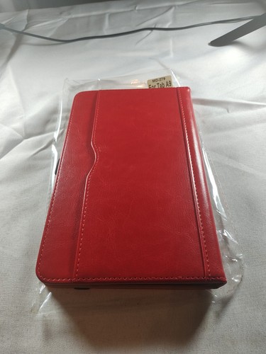 OKP Case for Samsung Galaxy Tab A9 8.7 inch 2023 Red Leather Folio Cover - Picture 1 of 5