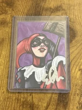My Personal Custom Colored Pencil Art, Harley Quinn 2.5x3.5 Sketch Card Print