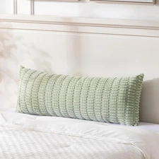  Sage Green Long Lumbar Decorative Throw Pillow Covers 14x36 Inch for Bed 