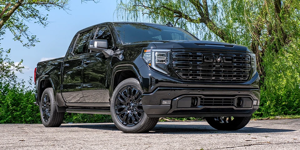 OEM 2019+ GMC 6.2L V8 Fender Vent Emblem for Sierra 1500 Gloss Black 86532094 - Image 3 of 4