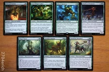Set of 7 Green Toxic Creatures *NM* Phyrexia Magic MTG Poison Counters Infect