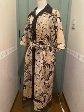 Dries Van Noten Women Dress Floral Pattern Short Sleeve Long Limited Edition VHT