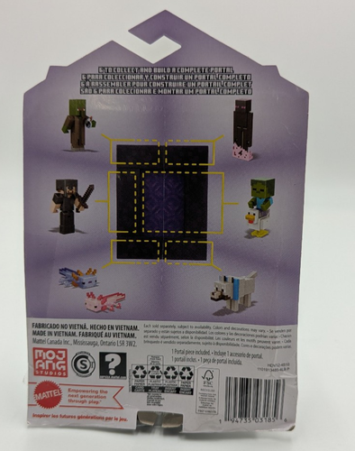 Square Imports Minecraft Build-A-Portal Steve Action Figure, 325-inch, with 2 Pa - Picture 2 of 2