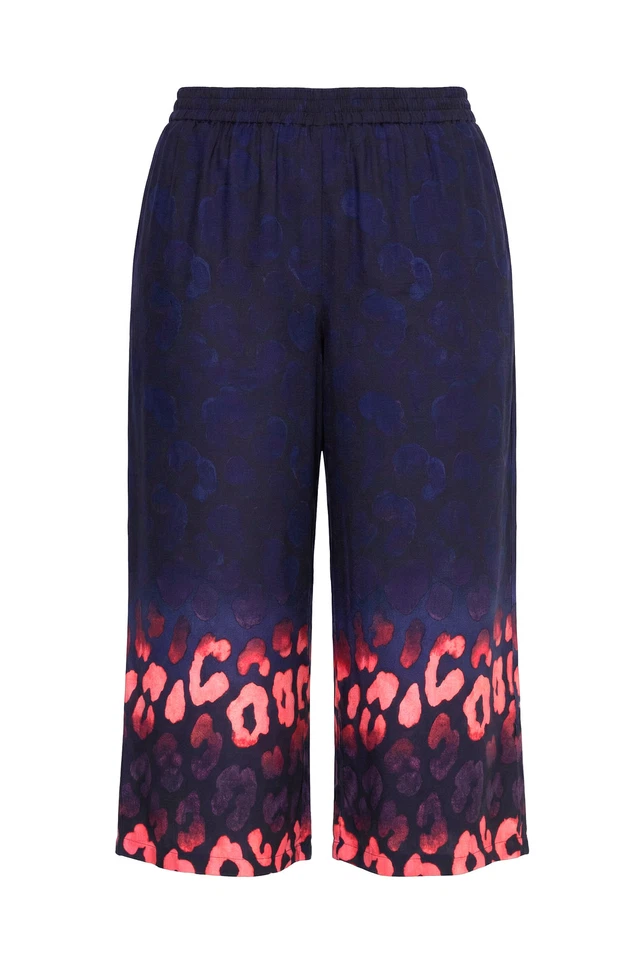 Angel of Style Damen große Größen Culotte weites Bein Hose Leo Muster 849612 - Bild 1 von 1