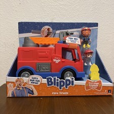 Jazwares Blippi Fire Truck Set Red With Sound Blippi Figure Dog Toy