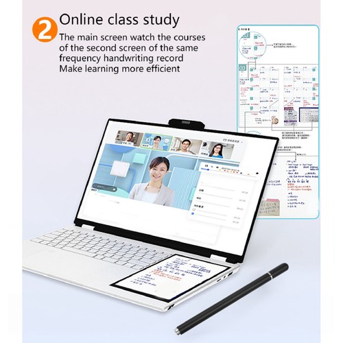 (16GB+1TB UK Plug)Double Screen Laptop 1920x1080 15.6 Inch IPS 1280x800 7 Inch - Picture 11 of 24