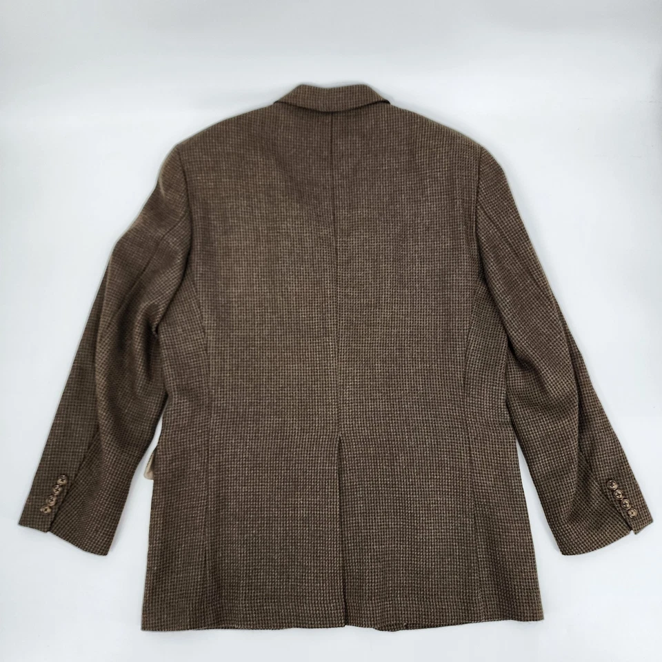 Blazer Ralph Lauren Para Hombre Talla 42R Tweed Lana Alpaca Marrón Pata de Gallo Abrigo Deportivo Foto 2 de 4
