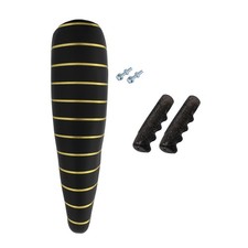 20" LOWIRDER SPARKLE BLACK/GOLD BANANA SEAT W/LOWRIDER BLACK GRIPS FOR 20" BIKE