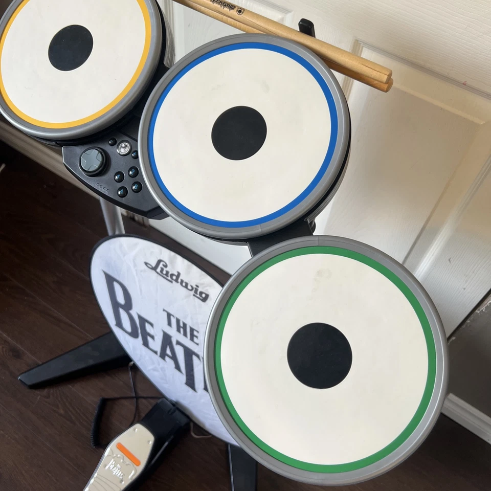 The Beatles: Nintendo WII рок-группа комплект барабаны с коробкой без ключа - читать! - Изображение 3 из 4