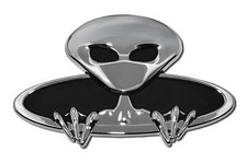 Metalhead Chrome Alien Metal Auto Emblem