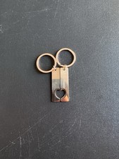 Heart Keychain Set Rose Gold Stainless Steal Engraved Gift Couples Pack set of 9