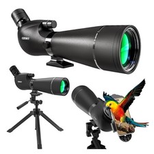HD Spotting Scope 20-60x80mm with Tripod and Smartphone Adapter, BAK 20-60x80B
