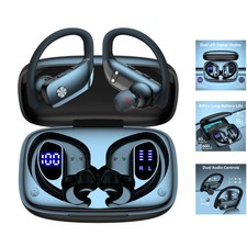 Bluetooth Wireless Earbuds with 80H Playtime LED Display Charging Case