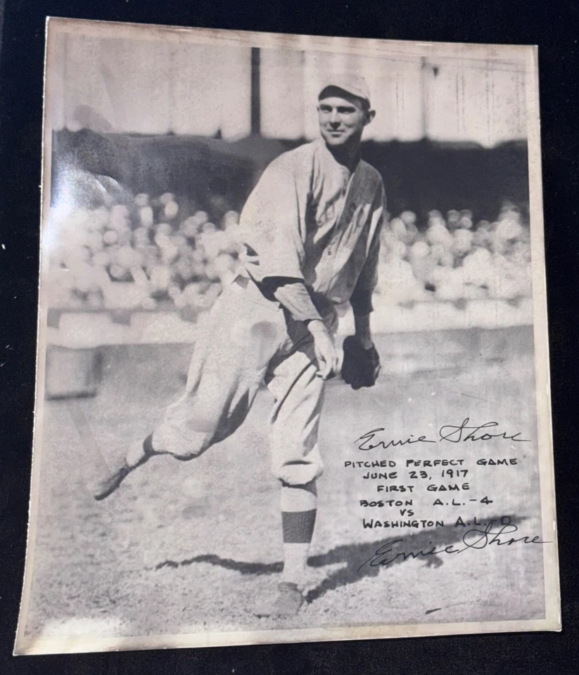 Ernie Shore "Perfect Game Pitcher w/Babe Ruth" Signed Autographed Photo Auto PSA - Image 4 of 4