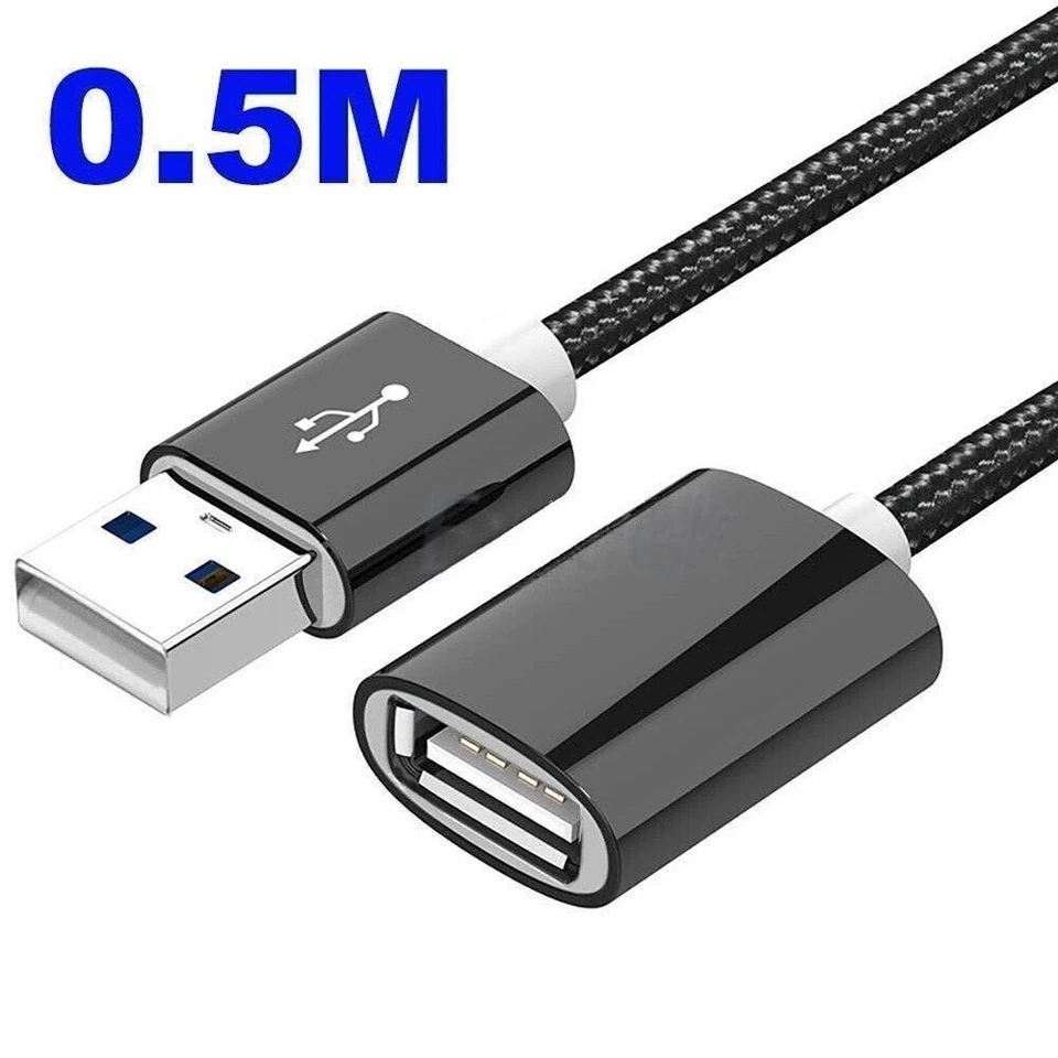 USB 2.0 Data Type-A Male to Female M/F Extension Cable Cord Lead 0.5M 1M 2M 3M