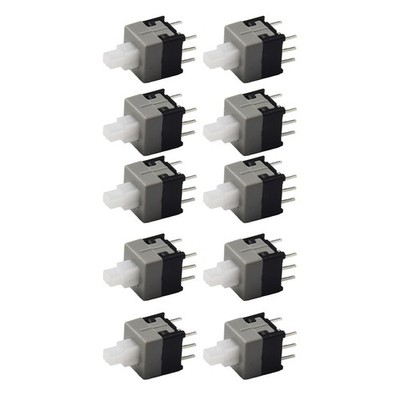 Top Material 6 Pin Tastenschalter 10 Stück Selbstverriegelnde Schalter