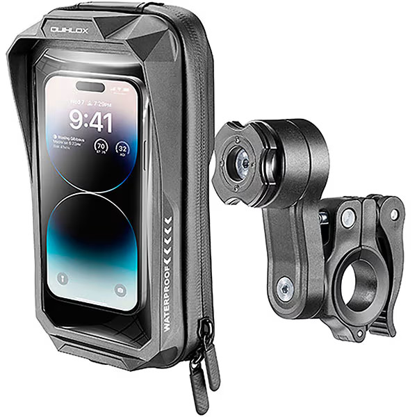 Interphone Quiklox Motorcycle Motorbike Mount Kit With Waterproof Case