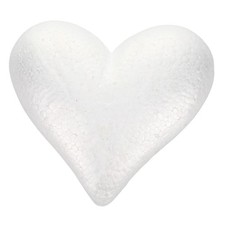 8 in White Styrofoam Hearts for Valentine Day crafts, decor, set of 3