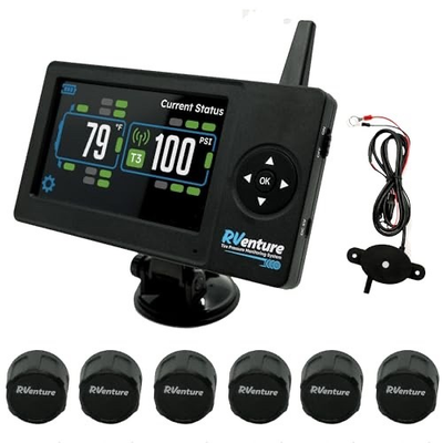 #ad #ad RV TPMS 6 Sensor Wireless Color Monitor Tire Pressure System Window or Dash $149.99