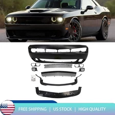 Full Front Bumper Cover Kit w/Lip For 2015-2023 Dodge Challenger Hellcat Style