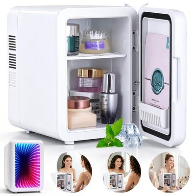 Mini Fridge 4L LED Kühlschrank Getränkekühlschrank Mit Kühl- Und Heizfunktion