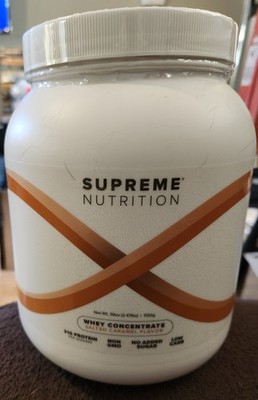 Supreme Protein Whey Concentrate Powder - Salted Caramel 840 grams protein / jug