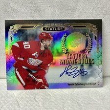 2020-21 Upper Deck Stature HENRIK ZETTERBERG Century Momentous Auto Red Wings