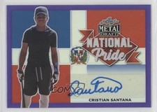 2021 Leaf Metal Draft Purple Rainbow 17/25 Cristian Santana #NP-CS1 Auto 0kq