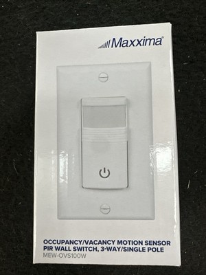 Brand New Maxxima Mew-ovs100W Occupancy/vacancy Motion Sensor Pir Wall Switch