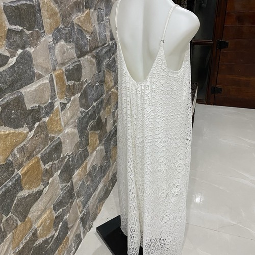 As New- Size 12- Lily -off White Crochet Style Maxi Dress-lined - Picture 6 of 7