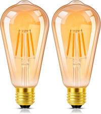 E27 Led Light Bulb,4W 400Lm,St64 Screw Led Bulbs 2700K Warm White,40W Equivalent