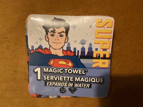 Asciugamano magico nuovo con etichette in flanella - DC Comics Superman - Foto 1 di 3