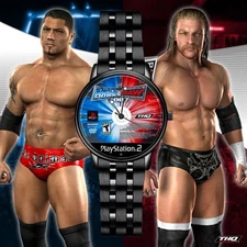 WWE Smackdown Vs. Raw 2007 Disc Art Engraved Wristwatch