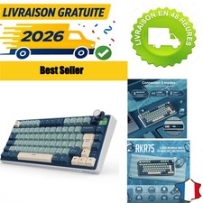 Clavier gamer mécanique 75% sans fil RK ROYAL KLUDGE R75 AZERTY RVB