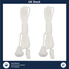 2pcs Nylon Replacement Pull Cord Light Switch - 59" White String, Easy Install