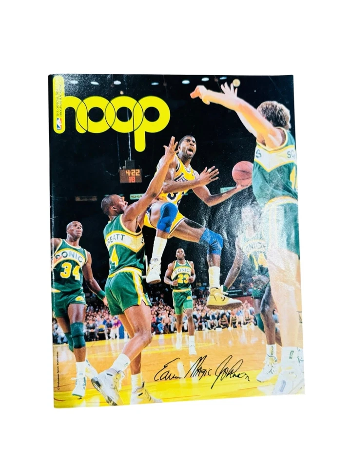 MAGIC JOHNSON LOS ANGELES LAKERS SIXERS PHILADELPHIA SPECTRUM 1990 PROGRAM BX23 - Image 4 of 4