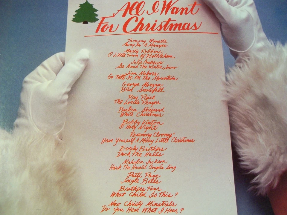 VARIOUS ARTISTS HOLIDAY LP "ALL I WANT FOR CHRISTMAS" POP COUNTRY VINTAGE VINYL! - Image 3 of 4