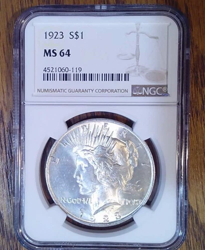 1923 BU Silver Peace Dollar NGC MS64 (119)