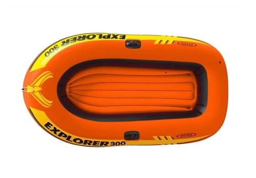 Intex Explorer 300 Compact Inflatable Fishing 3 Person Raft Boat