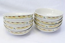 Home Snowman Outing Debi Hron Soup Bowls 6" Christmas  Lot of 8  Xmas