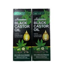 Aliver Jamaican black Castor Oil 2.02 Oz Each 2 PACK 