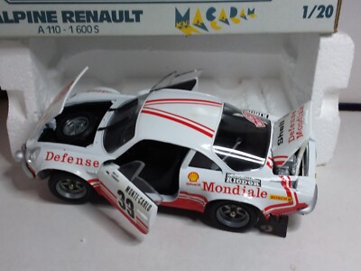MACADAM 1/20 ALPINE RENAULT A110 1600S RMC DEFENSE MONDIALE RARE