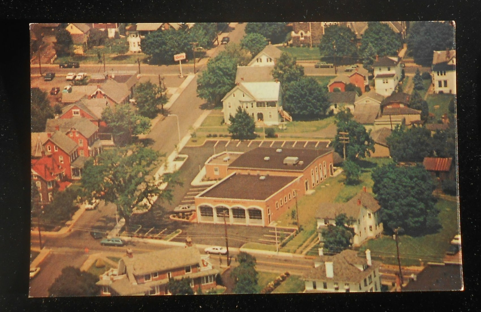 1970s Birdseye View Perkasie Firehouse 5th & Arch St. Fire House