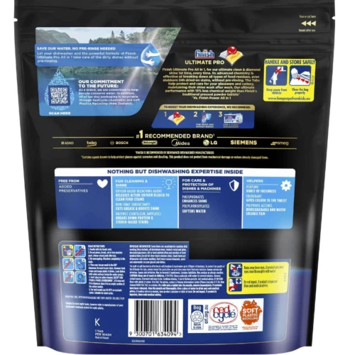Finish Powerball Ultimate Pro Dishwashing Tabs Tablets Lemon Sparkle 100pk - Picture 2 of 7